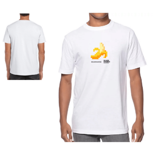 SilverStonks gaming 8-bit banana tshirt