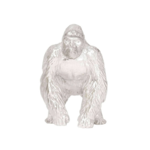 Silver Stonks Silverback Gorilla Statue