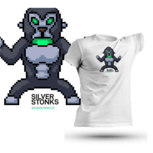 Silver Gaming Gorilla Tshirt