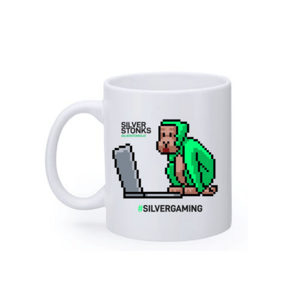 Silver Gaming Monkey Mug