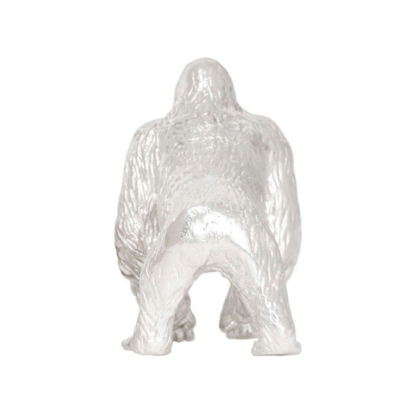 Silver Stonks Silver back Gorilla Statue
