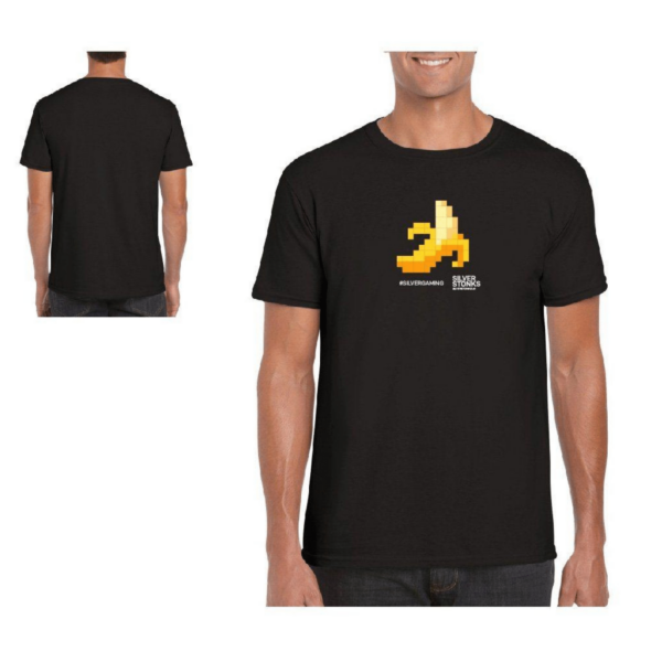 Black 8-bit Banana Tshirt