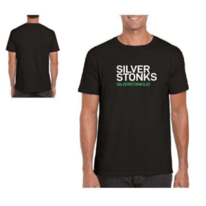 Silver Stonks Black T-Shirtblack