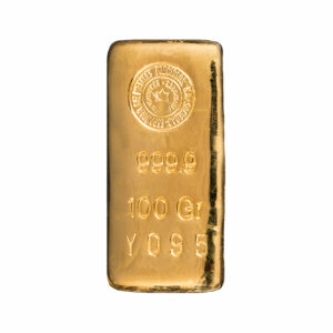 SEMPSA 100 gram gold bar cast, sold through Silver Stonks.