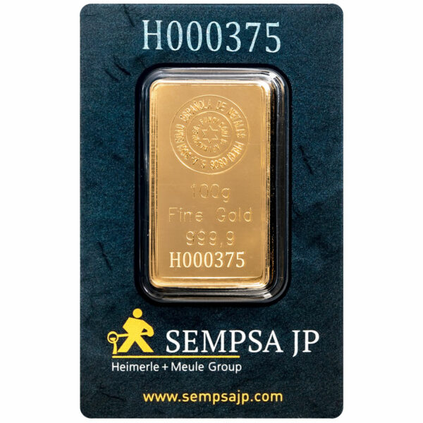 SEMPSA 100 gram fine gold bar