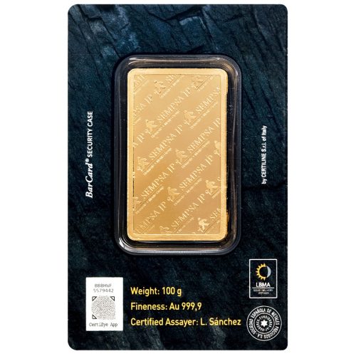 SEMPSA 100 gram fine gold bar