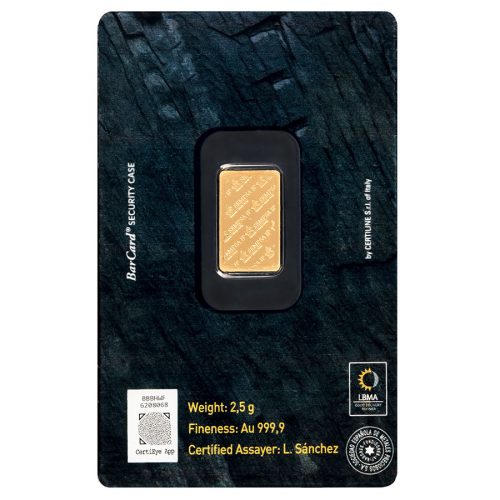SEMPSA 2,5 Gram Gold Bar sold through Silver Stonks, packaged