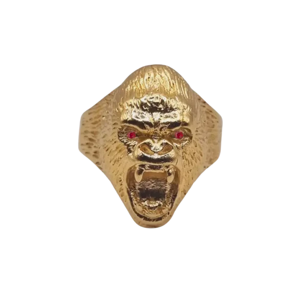 Gorilla ring gold 18k with ruby