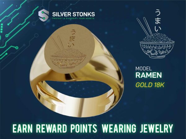Oval Ramen Signet Ring Gold 18k