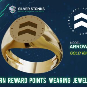 Arrow Circle Signet RIng 18k Gold
