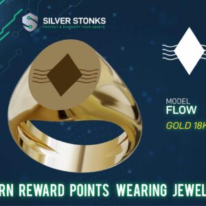 Gold Flow Oval Signet Ring - 18k Gold