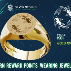 koi fish circle signet ring 18k gold