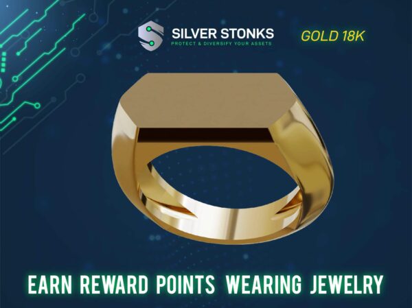 Gold Blank Rectangle Signet Ring - 18k Gold