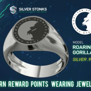 Roaring Gorilla Circle Signet Ring