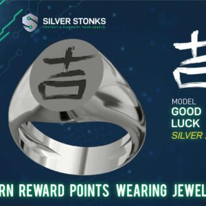 Oval Good Luck Signet Ring Sterling Sillver (925)