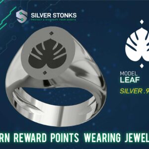 Oval Leaf Signet Ring Sterling Sillver (925)