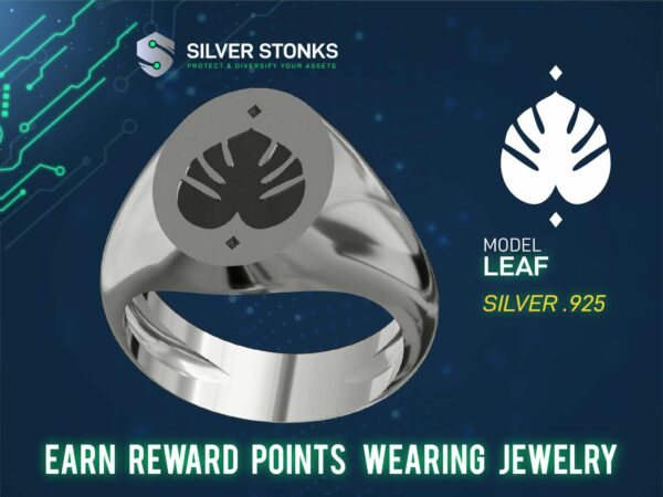 Oval Leaf Signet Ring Sterling Sillver (925)