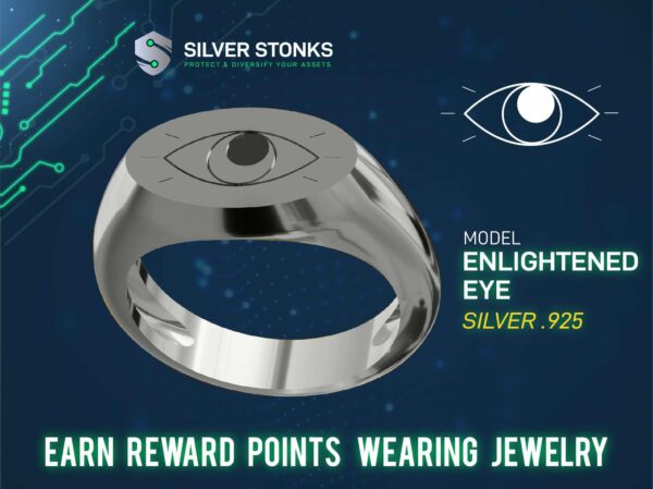 Enlightened Eye Elipse Signet Ring - Sterling Silver