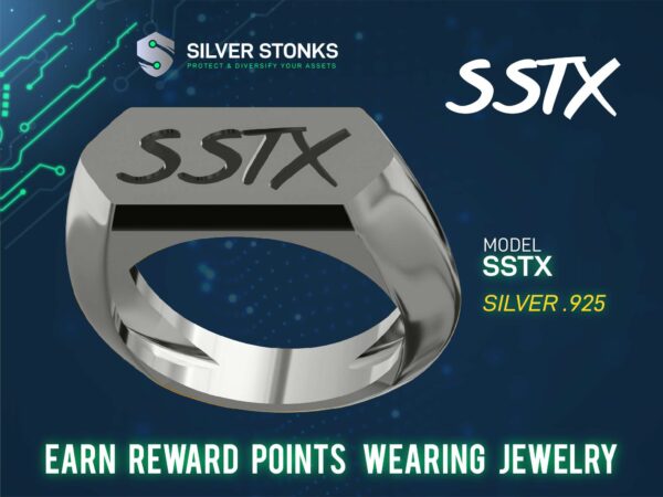 SSTX Rectangle Signet Ring - Sterling Silver