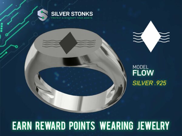 Flow Elipse Signet Ring - Sterling Silver