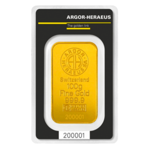 100 gram gold bar Argor-Heraeus